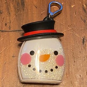 Bath & Body Works Snowman Face Keychain Hand Sanitizer Holder